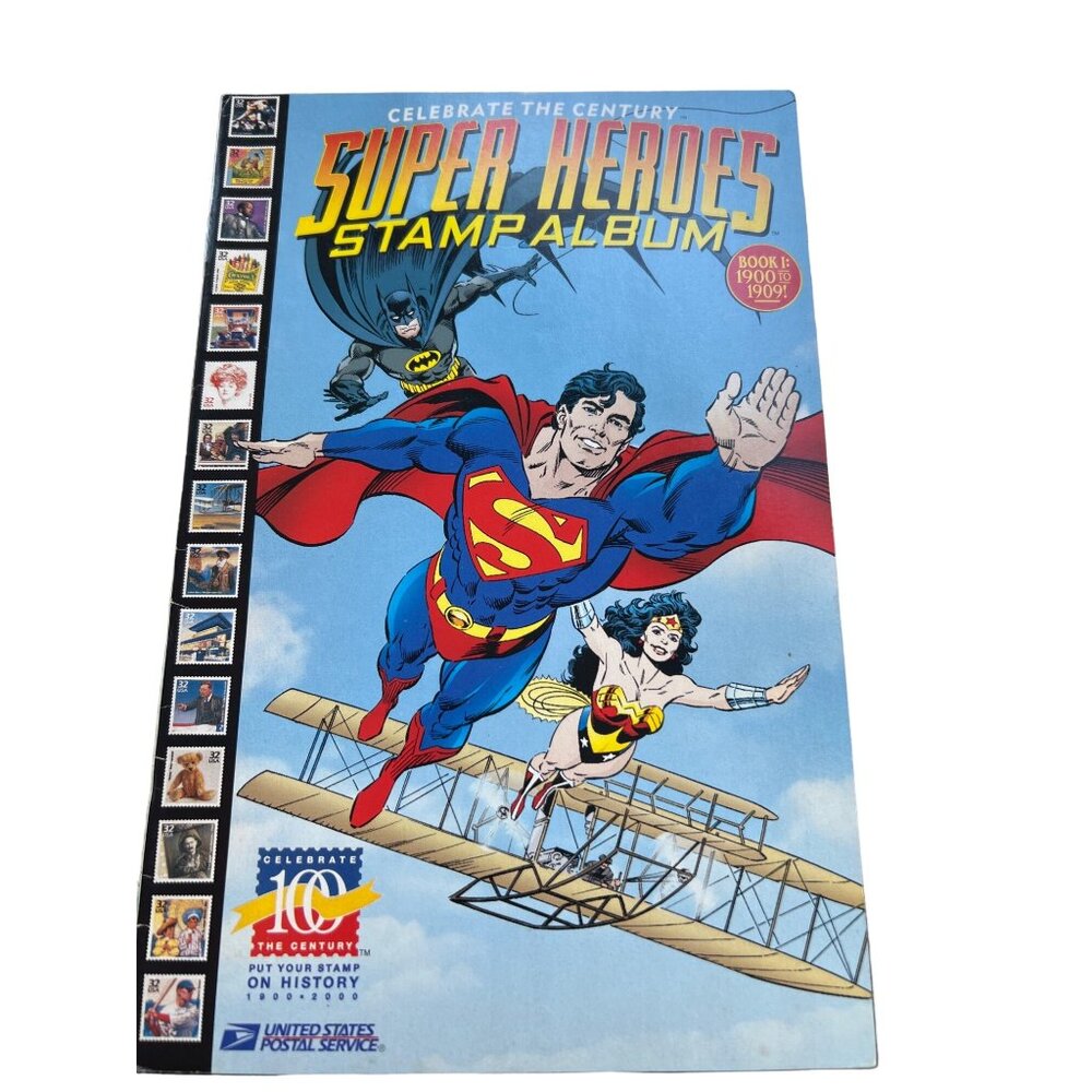 Celebrate The Century Super Heroes Stamp Album Only Book 1 1900-1909 USPS
